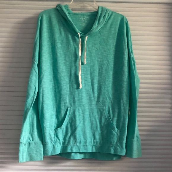 American Eagle Outfitters Tops - American Eagle Turquoise Hoodie